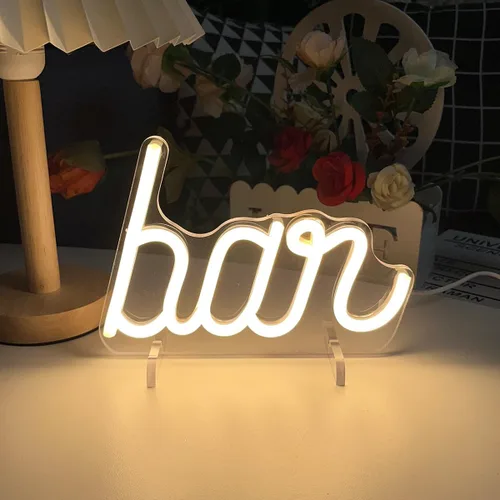 Miniatura 8 de Número de mesa de cumpleaños de un año de edad, lámpara de escritorio, luz nocturna, letra de boda, letrero de neón LED, decoración de mesa de boda