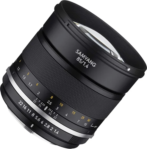 Miniatura 5 de Samyang Lente de teleobjetivo de alta velocidad sellada F1.4 MK2 de 3.346 in para Fuji X, marco completo, enfoque manual suave, Bokeh de 9