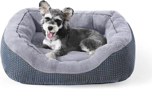 Miniatura 26 de INVENHO Cama para perros pequeños para perros pequeños, camas para gatos de interior, lavable, cama ortopédica para perros, cama cálida suave y Gris