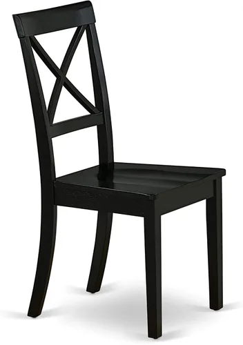 Miniatura 8 de East West Furniture LGBO7-BLK-W - Juego de comedor de 7 piezas que consta de una mesa de comedor rectangular con hojas de mariposa y 6 sillas