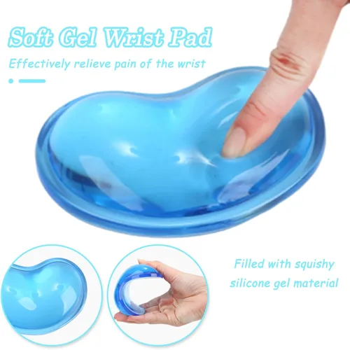 Miniatura 2 de Juego de reposamuñecas de gel para teclado y mouse – Almohadilla para teclado y mouse para oficina de juegos, computadora portátil, ergonómico