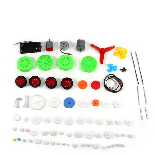 Miniatura 7 de Fielect Kit de engranajes de plástico 43pcs con accesorios surtidos para robot motor DC