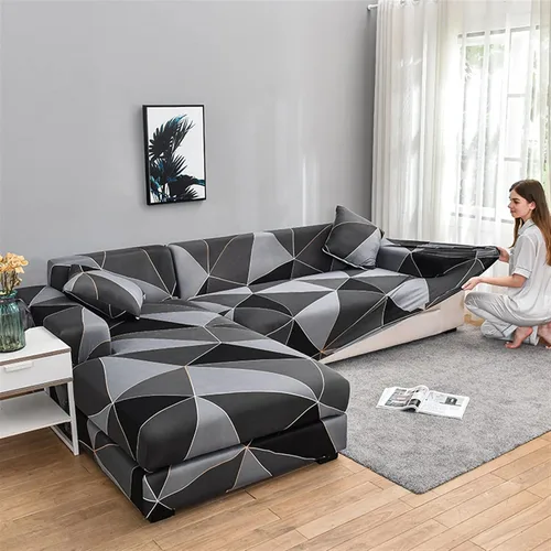 Miniatura 7 de MIPOPS Fundas de sofá 100% impermeables para sofás modulares en forma de L de 1, 2, 3, 4 plazas, funda elástica para sala de estar, protector de H