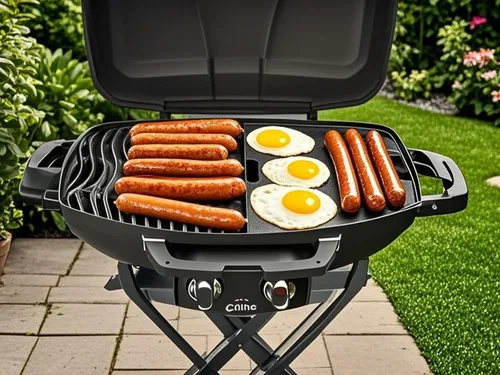 Miniatura 7 de Plancha reversible de hierro fundido para parrilla de gas Napoleon All TravelQ 285 Series, para Napoleon Travelq 285 accesorios Pro285x, PRO285X-BK