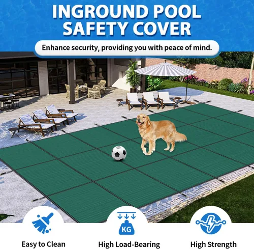 Miniatura 6 de iCOVER - Cubierta de seguridad para piscina interior, 16 x 32 pies, cubierta de seguridad rectangular para piscinas interiores, cubierta de piscina