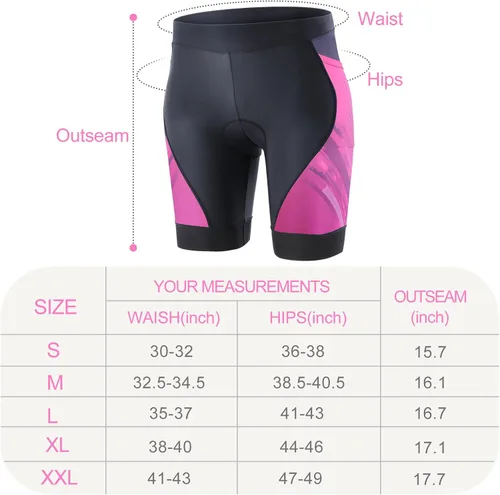 Miniatura 5 de Aeike Pantalones cortos de ciclismo acolchados 4D, transpirables, de secado rápido, a prueba de golpes, elásticos, para mujer