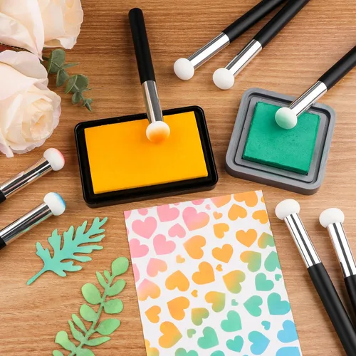 Miniatura 6 de Briartw Paquete de 20 aplicadores de esponja, mini punteros de papel para hacer tarjetas, herramientas de manualidades para mezclar tarjetas