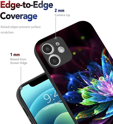 Miniatura 5 de Lily - Funda para iPhone 13, diseño de lirio con purpurina para niñas y mujeres, con TPU suave para iPhone 13 de 6.1 pulgadas