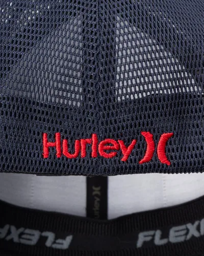 Miniatura 4 de Hurley Sombrero para hombre - Gorra de camionero ajustada con malla Icon Flag