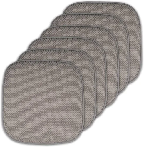 Miniatura 35 de Sweet Home Collection Cojines de espuma viscoelástica para silla, antideslizantes, diseño de panal de abeja, 16 x 16 pulgadas, paquete de 2