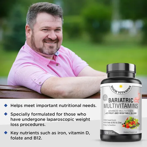 Miniatura 8 de Multivitamínico bariátrico con hierro para mujeres y hombres, mezcla todo en uno de 42 superalimentos para energía y apoyo inmunológico