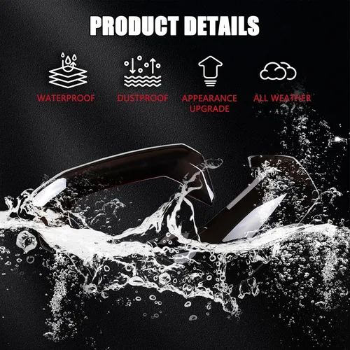 Miniatura 7 de Cubierta de Luz Trasera Carcasa de Lámpara Trasera Protector de Pantalla Marco de Moldura Compatible con Toyota Tundra 2022 2023 2024 2025, ABS