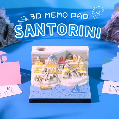 Miniatura 2 de Calendario de piezas de tiempo 2024, bloc de notas de calendario 3D con luces LED y soporte para bolígrafo, calendario de escritorio creativo, bloc