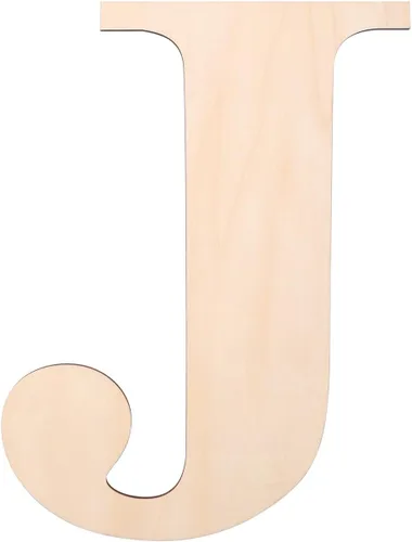 Miniatura 16 de Letra de madera de 12 pulgadas, letras de madera para decoración de pared, letras de madera en blanco sin terminar de 1/5 pulgadas para decoración