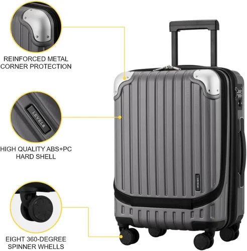 Miniatura 6 de LEVEL8 Grace Luggage, Gris, Casual y de negocios
