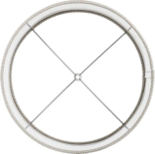 Miniatura 5 de Pantalla de lámpara de tambor grande de tejido de plástico gris y dorado, parte superior de 15 pulgadas x 15 pulgadas inferior x 11 pulgadas de alto