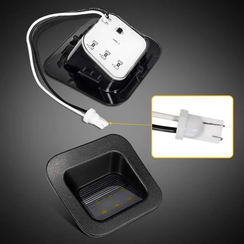 Miniatura 5 de Ensemble de luces LED Partsam para matrícula con carcasa negra ahumada Compatible con Dodge Ram 1500 2500 3500 2003-2018 para camioneta Pickup