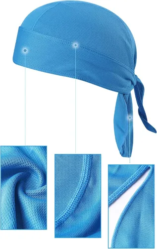 Miniatura 2 de Doo Rags - Gorro con diseño de calavera que absorbe la humedad, protección contra los rayos UV, para casco de motocicleta