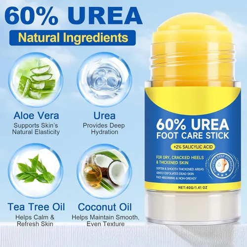 Miniatura 2 de Liefiet Crema de urea 60% hidratante para el cuidado de los pies, paquete de 2 unidades, 1.41 onzas líquidas crema hidratante para pies y manos