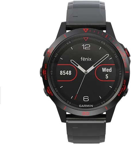 Miniatura 4 de REYDA Bisel de reloj compatible con Garmin Fenix 5/5 Plus, anillo de bisel de acero inoxidable, cubierta adhesiva de bisel de acero inoxidable
