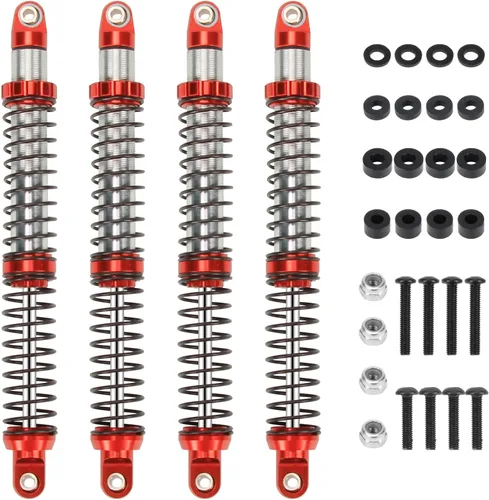Miniatura 22 de RCAWD Amortiguadores de 80 mm 7075 Universales para actualizaciones de rastreador RC 1/10, amortiguadores RC con resorte para SCX10 I II III Pro Azul