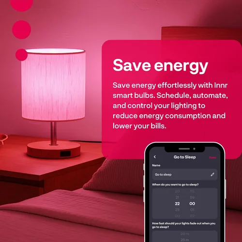 Miniatura 6 de innr - Bombilla inteligente Zigbee A19, funciona con Hue*, Alexa, SmartThings (se requiere hub), luz blanca y de color, bombilla LED E26, bombilla