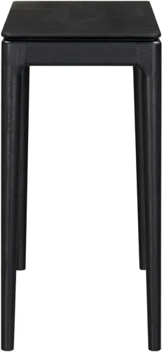 Miniatura 4 de NTC Mingle - Mesa consola de 47 pulgadas, moderna mesa de entrada de madera maciza con cajón oculto, impermeable y resistente al calor, mesa Negro