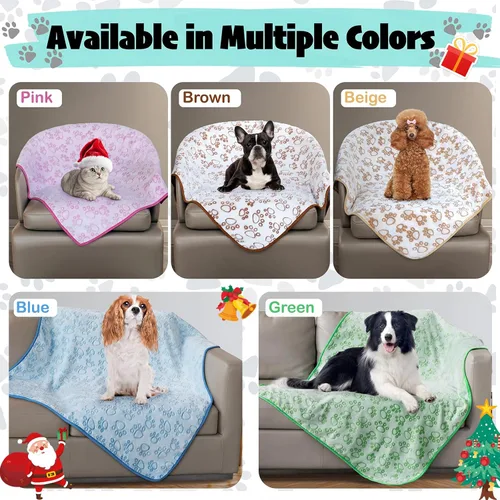 Miniatura 4 de Manta Azul para Perro para Accesorios de Cachorro Macho, Cosas Azules para Perro para Gatitos Pequeños de Interior, Suministros Esenciales Lavables