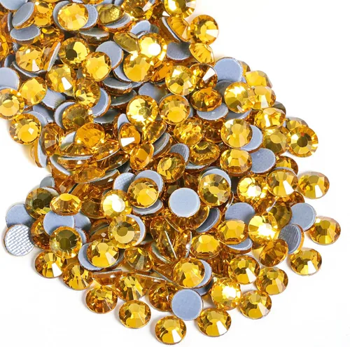Miniatura 20 de Beadsland Hotfix - 2880 diamantes de imitación de cristal con parte trasera plana para manualidades, ropa, decoraciones de bricolaje, cristal AB