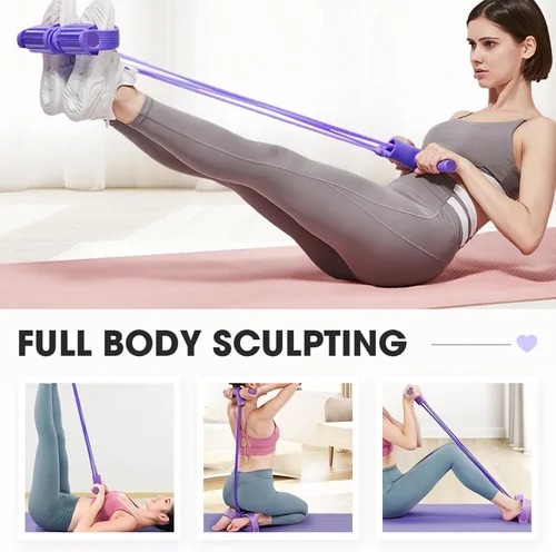 Miniatura 5 de Banda de resistencia elástica multifuncional para yoga, extractor de pedal de estiramiento mejorado 2026 con asas para entrenamiento de cuerpo