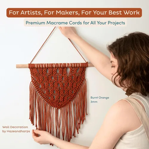 Miniatura 3 de Nook Theory Hilo de macramé de 3mm 220 yardas - Cuerda de macramé suave de 4mm, 5mm perfecta para nudos - Suministros de macramé para colgadores