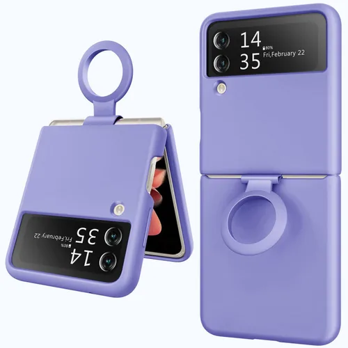 Miniatura 6 de Funda delgada de goma para Samsung Galaxy Z Flip 4, funda de teléfono para z4 flip lanzada 2022 (SM-F721U, SM-F721U1), funda protectora a prueba