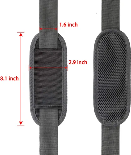 Miniatura 3 de Taygeer Correa cruzada de repuesto, correa universal para bolsa de hombro, correa desmontable acolchada ajustable con clip de gancho de metal