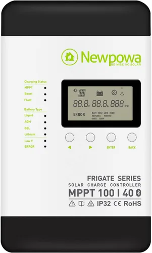 Miniatura 4 de Newpowa Kit de panel solar de 220 vatios y 12 voltios, kit de inicio de carga solar de 220 W 12 V + controlador de carga MPPT de 40 A + soportes