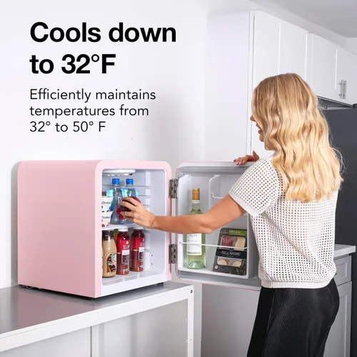 Miniatura 3 de Cooluli Mini refrigerador Curve de 1.7 pies cúbicos, refrigerador pequeño para dormitorio, oficina, dormitorio universitario, control inteligente