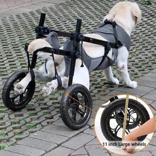 Miniatura 5 de Silla de ruedas grande para perros para patas traseras, ayuda a la movilidad, carrito para silla de ruedas para mascotas con patas traseras