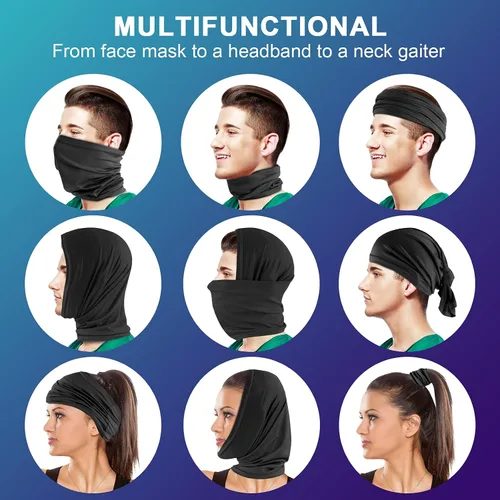 Miniatura 4 de Dapaser Paquete de 6 polaina de cuello refrescante para hombres y mujeres transpirable protección UV multifuncional reutilizable