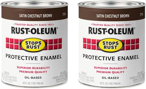 Miniatura 10 de Rust-Oleum 7777730 Stops Rust Pintura con Brocha, Media Pinta, Negro Satinado