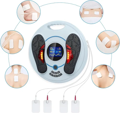 Miniatura 4 de Creliver Masajeador de pies EMS para neuropatía, estimulador eléctrico de pies para circulación, alivio del dolor, fascitis plantar y recuperación