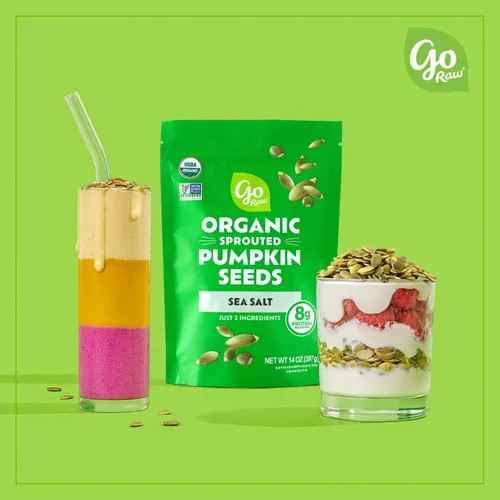 Miniatura 3 de Go Raw Semillas de calabaza germinadas orgánicas, 14 onzas