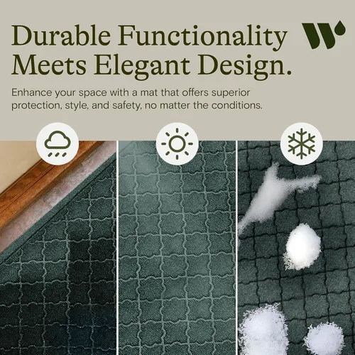 Miniatura 6 de Bungalow Flooring Waterhog - Tapete para puerta, 3 x 5 pies, fabricado en Estados Unidos, duradero y decorativo, antideslizante, interior/exterior