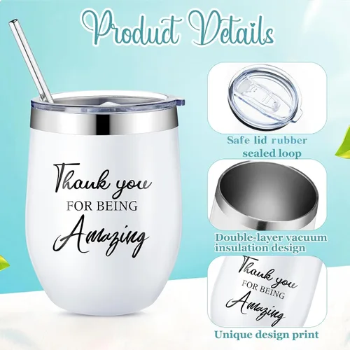 Miniatura 3 de Norme 12 piezas de regalo de agradecimiento para mujeres, hombres, empleados, regalo de agradecimiento con texto en inglés "May You Be Proud", vaso