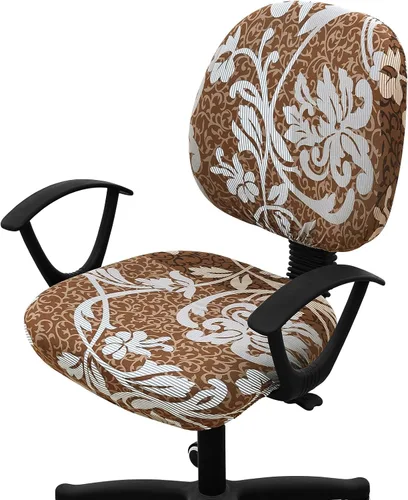Miniatura 22 de Smiry - Fundas para silla de oficina y computadora con diseño impreso, ajuste elástico, universal, para escritorio, fundas para silla giratoria