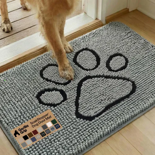 Miniatura 56 de GORILLA GRIP Soakstopper - Tapete ultra absorbente y antideslizante para las patas sucias de los perros, lavable a máquina, para cama y puerta
