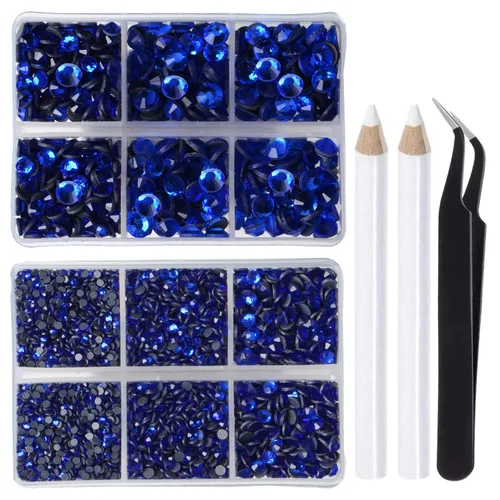 Miniatura 74 de LPBeads 10000 unidades de diamantes termoadhesivos SS6 amatista con parte trasera plana, gemas de diamantes de imitación de cristal redondas