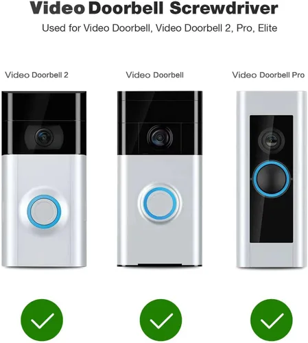 Miniatura 3 de Juego de puntas de destornillador de video para acceso a batería y wifi - Compatible con todos los modelos de timbre de video (verde)