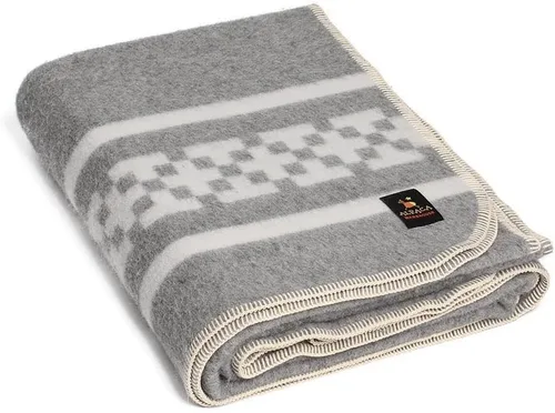 Manta gruesa de lana de alpaca para acampar al aire libre o uso en interiores, diseño étnico, suave lana peruana de alpaca disponible en tamaño Gris