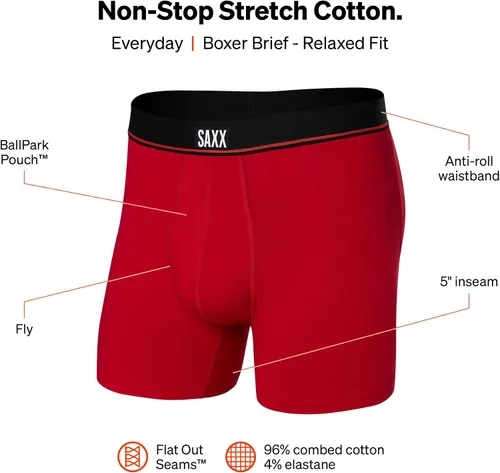 Miniatura 5 de SAXX - Ropa interior para hombre, algodón elástico sin parar con soporte de bolsa integrado, ropa interior para hombre