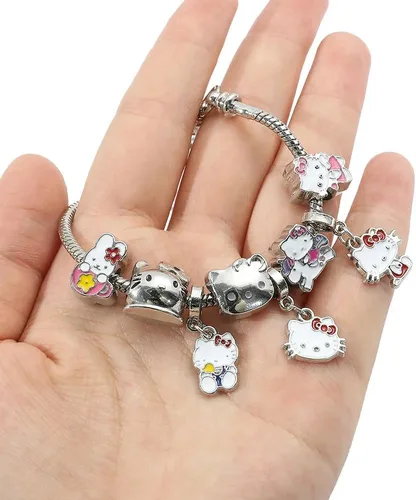 Miniatura 4 de Bonita pulsera con dije para mujeres y niñas con estilo de gatito, esta pulsera de cadena para niños es perfecta para niñas y es un regalo