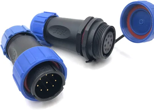 Miniatura 3 de SP21 2Pin ~ 12Pin IP67 Conector de cable impermeable, conector de montaje en panel, conector de cable de aviación (5 pines)